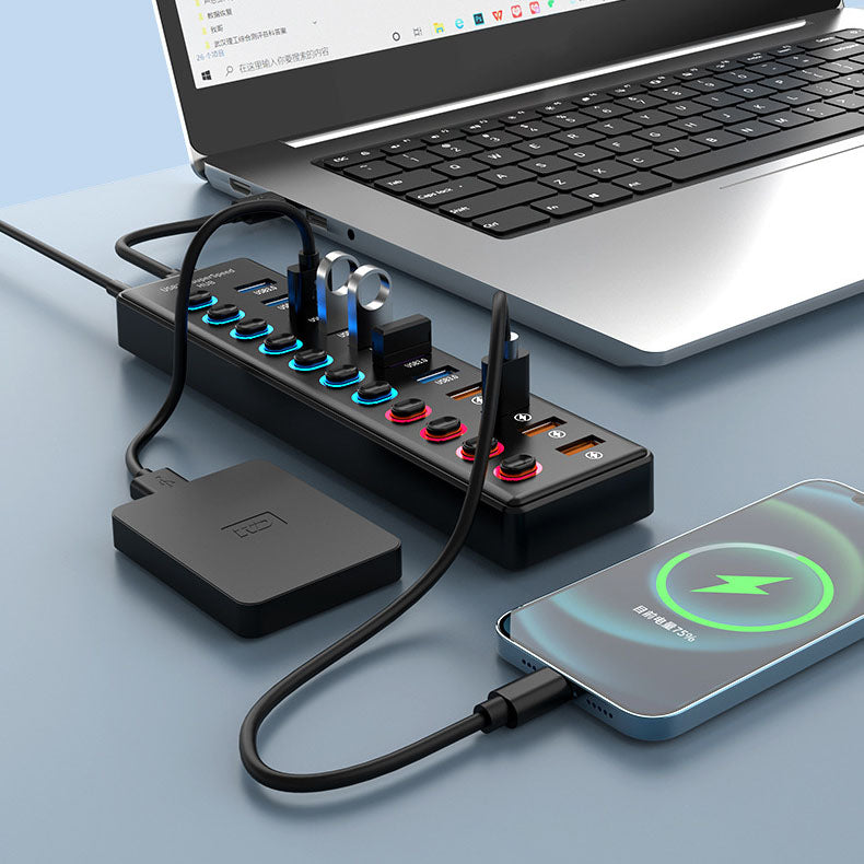 3.1 Gen2 HUB3.0 Hub Laptop Distribution Device Mobile Expansion Device Hub Expansion Dock 11 in One - V.I.P Digital Presence