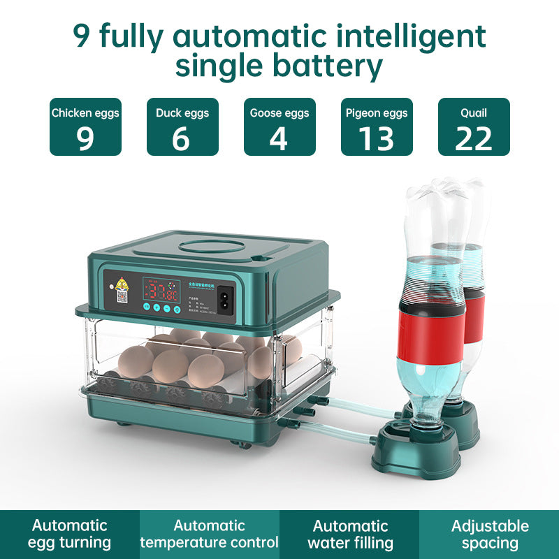 9 - 48 Egg Incubator: Automatic Egg - Turning & Humidity Monitoring. Duck Incubator with Auto - Water Ionic Waterbed - V.I.P Digital Presence