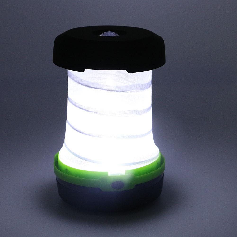 Linterna LED retráctil multifunción para acampar al aire libre, 3 modos, portátil, para tienda de campaña, de emergencia