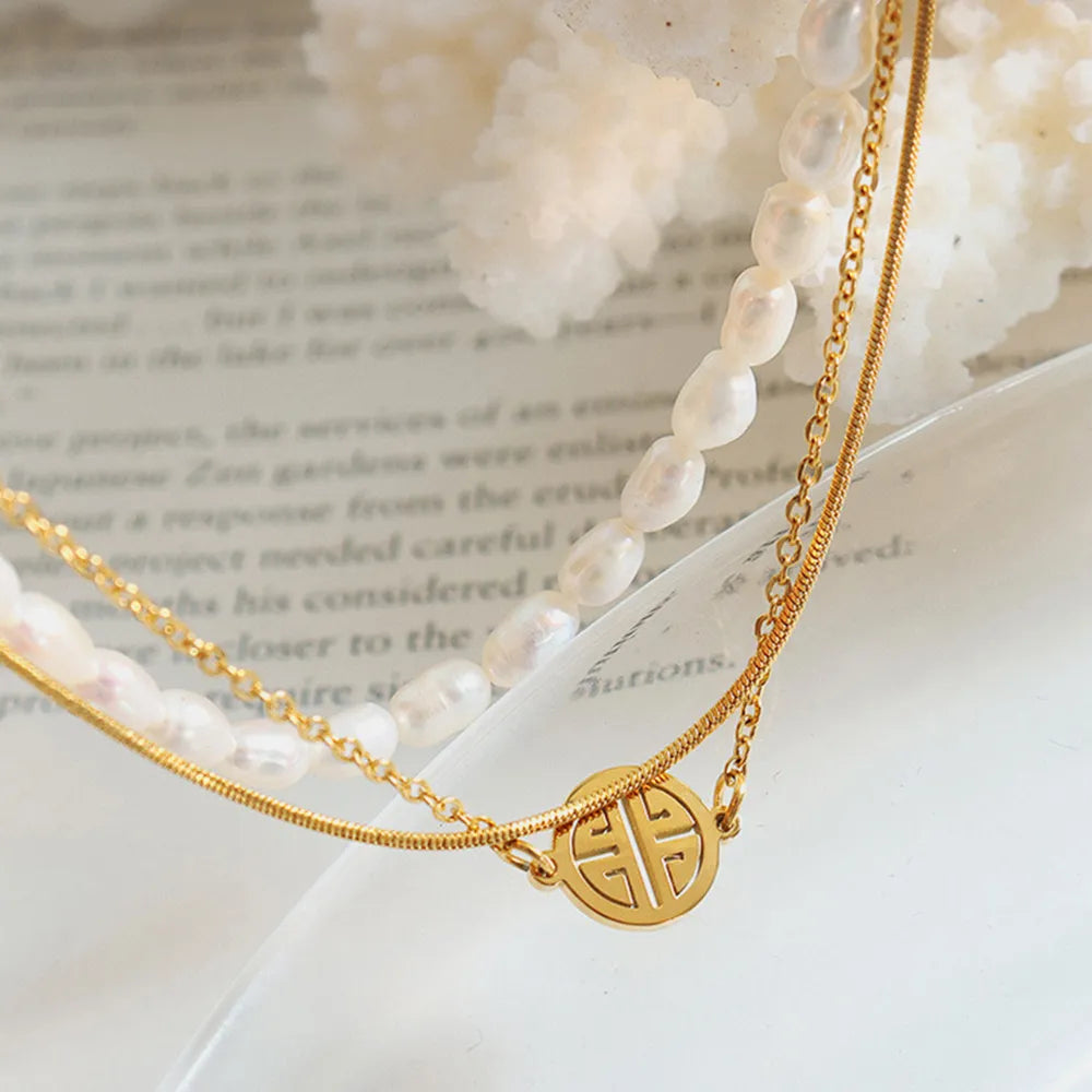 Titanium Steel Three-Layered Pearl Bracelet - V.I.P Digital Presence