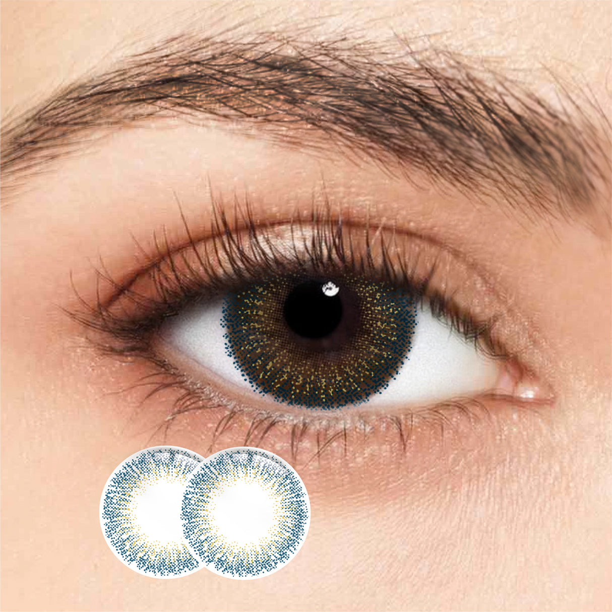 1Pair FDA Certificate Eyes Beautiful Pupil Colorful Girl Cosplay Contact Lenses GYPSOPHILA BLUE - V.I.P Digital Presence