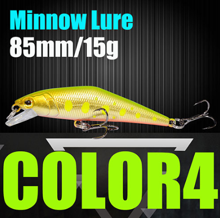Señuelo de pesca AFISHLURE Wobblers Trucha 85 mm/15 g Minnow Cebos duros Iscas Artificial Pesca Leurre