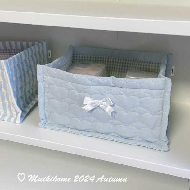 Quilted ins storage basket desktop good item storage cute storage frame - V.I.P Digital Presence