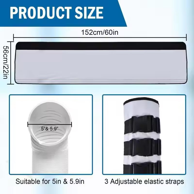 CA Insulated Hose Cover, Reusable Wrap, Duct Vent Cover, AC Pipe Protectors, Home Tool - V.I.P Digital Presence