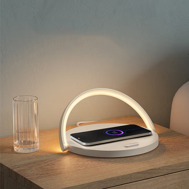 Rainbow Light Wireless Charging Home Desktop Circular 15W Fast Charging Night Light Phone Stand 3-in-1 - V.I.P Digital Presence