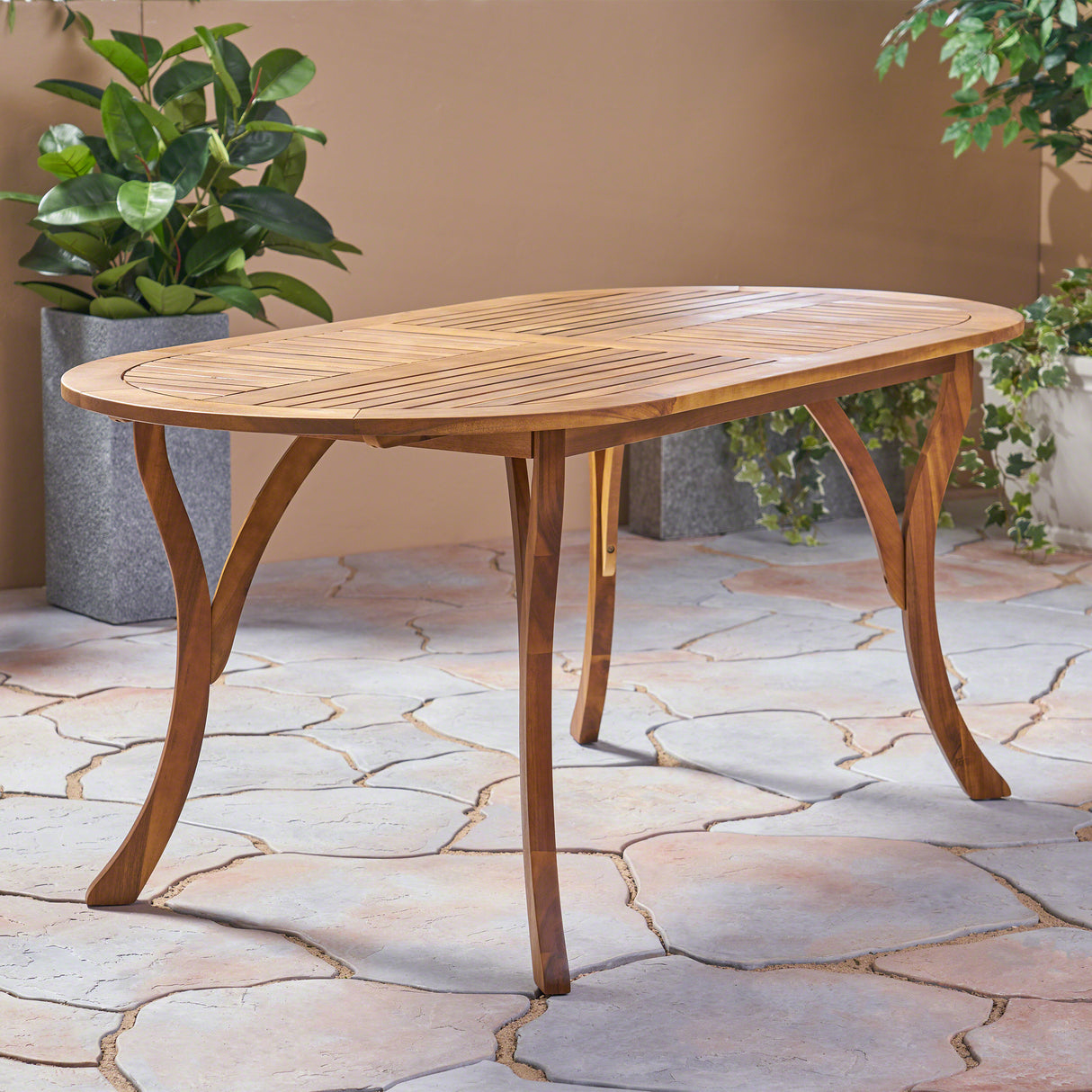 Acacia Wood 70" Dining Table - V.I.P Digital Presence