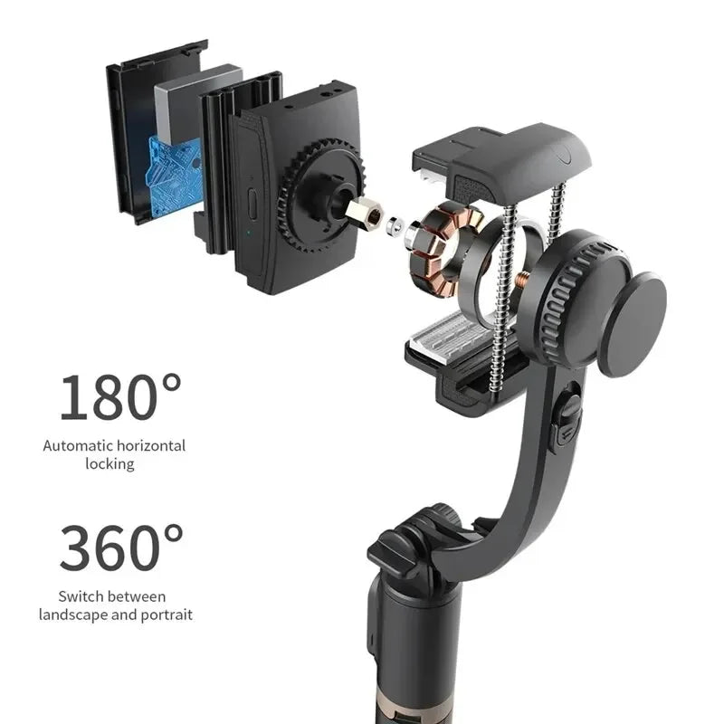 Q08 Gimbal Stabilizer Mobile Phone Video Stabilizer Bluetooth Selfie Stick Tripod for Smartphone Live Vertical Shooting Bracket - V.I.P Digital Presence