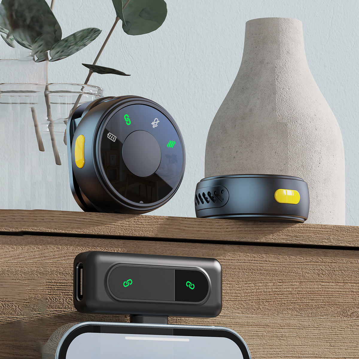 Wireless lavalier microphone magnetic lavalier 1-to-2 noise cancelling live broadcast button microphone live broadcast microphone - V.I.P Digital Presence