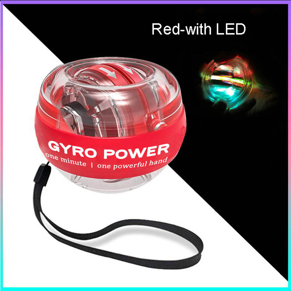 Pelota de mano con LED para entrenamiento de fuerza muscular de muñeca, autoencendido, con contrabrazo, equipo de ejercicio para fortalecer los músculos de la mano.