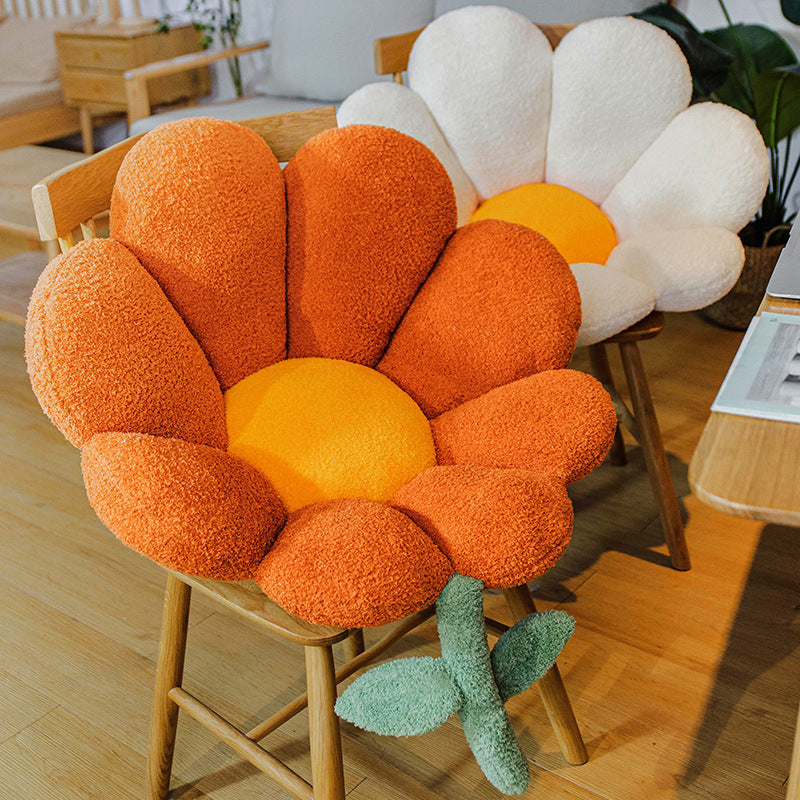 Ins Flower Cushion Office Long Sitting Waist Back Integrated Cute Seat Cushion Soft Seat Cushion Bottom Cushion Winter - V.I.P Digital Presence