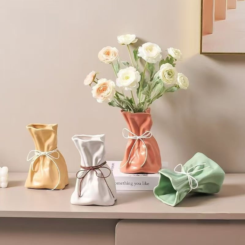 Resin Vase for Living Room and Dining Table, Flower Arrangement Decorative Piece with Elegant Style - V.I.P Digital Presence