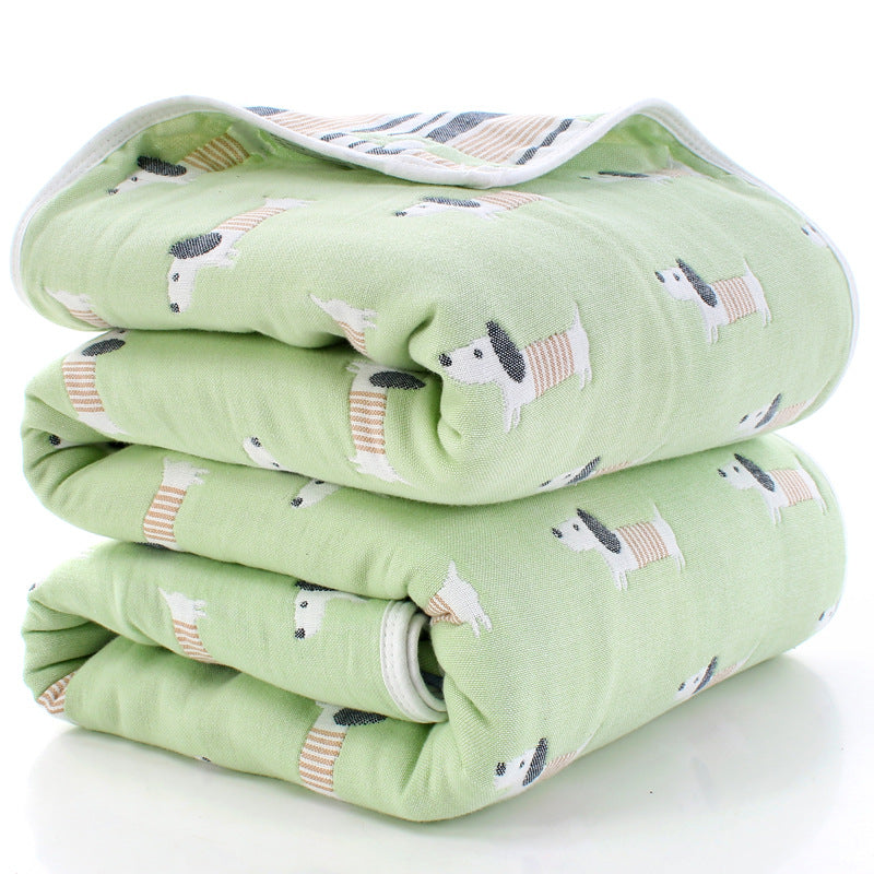 110*110cm Parent-child Baby Summer Bedding Sofa Quilt 100% Cotton Baby Blanket Child Quilt 6 Layers Muslin Swaddle for Newborns - V.I.P Digital Presence
