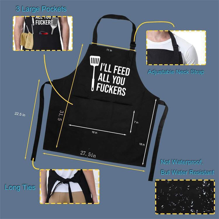 Solid color apron for kitchen and household use waterproof and oil resistant - V.I.P Digital Presence