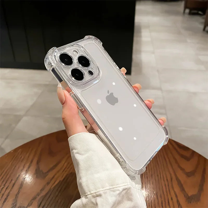 Shockproof Phone Case for iPhone 11 12 13 14 15 Pro Max Plus X XS XR Transparent Acrylic - V.I.P Digital Presence