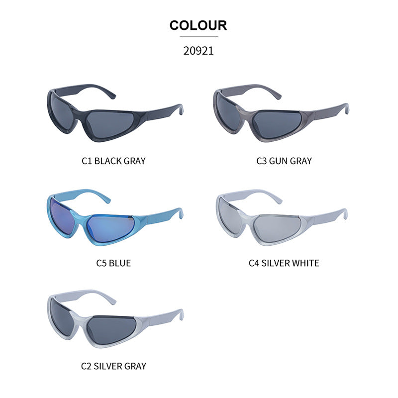 Nuevas gafas de sol deportivas a prueba de viento para mujer, gafas de sol para exteriores Y2K Millennium para hombre.