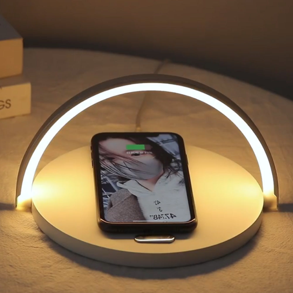 Rainbow Light Wireless Charging Home Desktop Circular 15W Fast Charging Night Light Phone Stand 3-in-1 - V.I.P Digital Presence