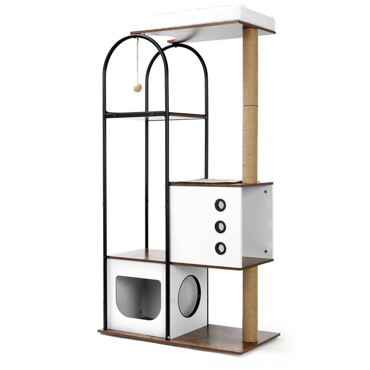 cat climbing frame,Cat Tree,Modern Cat Tower, Multi-Level Cat Condo with 1 Caves,2 Scratching Posts,Perch,for Indoor Cats - V.I.P Digital Presence