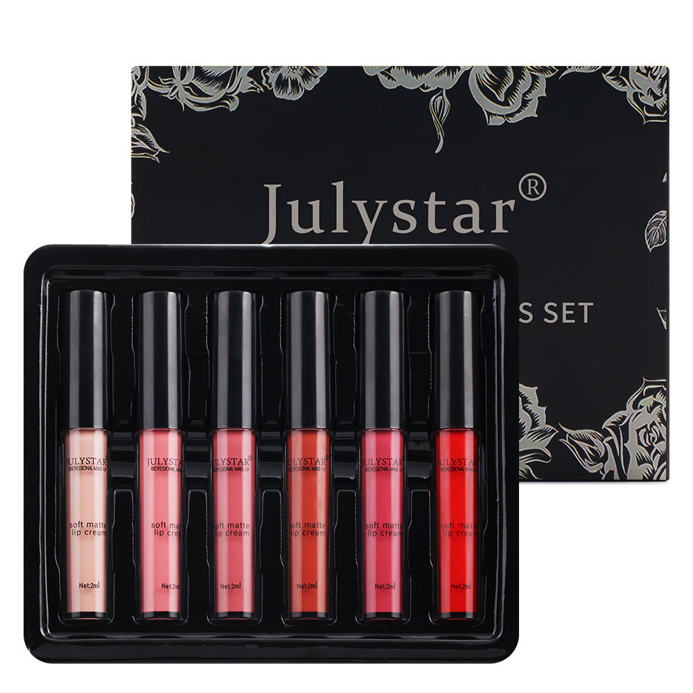 Velvet Matte Lip Glaze Suit Waterproof Non Stick Cup Color Fast Lipstick Lip Color - V.I.P Digital Presence