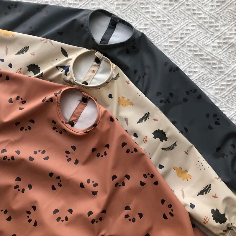 Baby Bibs Waterproof Infant Eating Bib with Pocket Children Drawing Machine Washable Long Sleeve Apron Kid Burp Cloth Baby Stuff - V.I.P Digital Presence