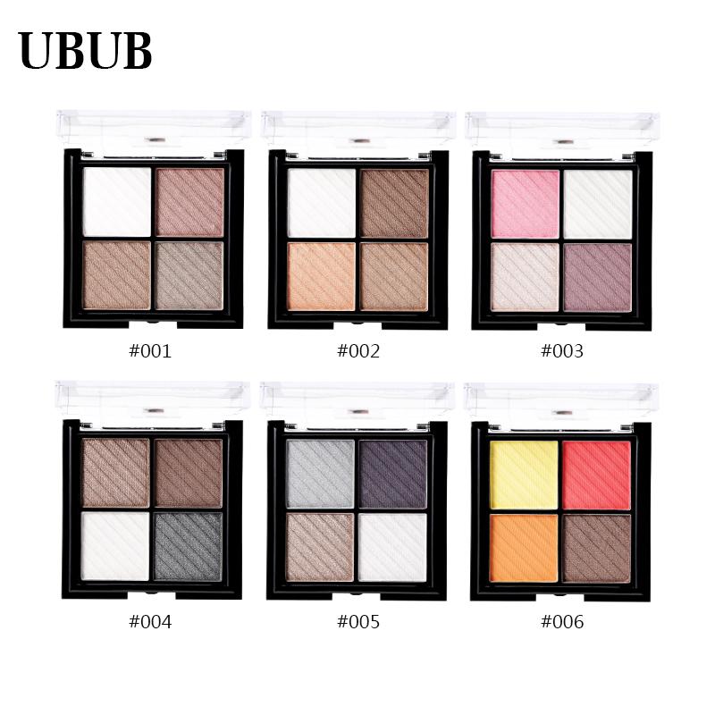 UBUB 4 Colors Eyeshadow Shimmer Natural Eyeshadow Matte Nude Metallic Earth Color Eye Shadow Beauty Makeup Palette - V.I.P Digital Presence