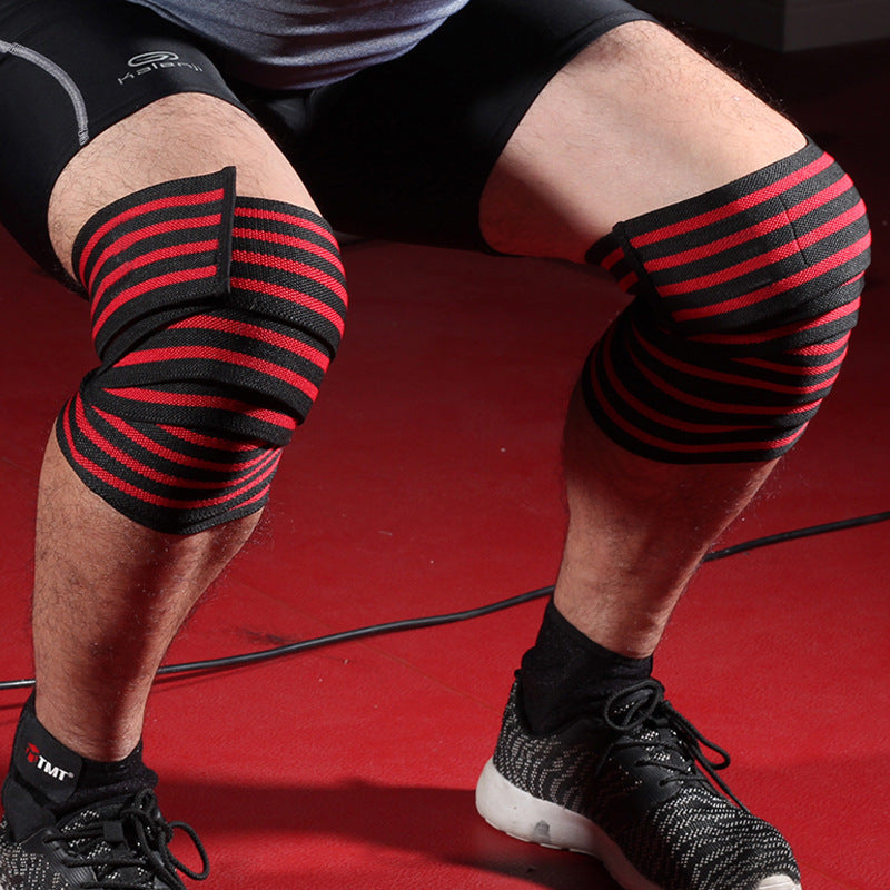 Sports and fitness knee pads for men deep squats elastic bandages strength lifting wrapped leggings knee protection gym cycling - V.I.P Digital Presence