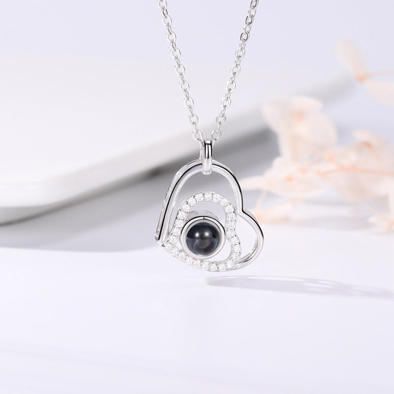 100 languages, I love you necklace, nano projection, customized color images, photos, text, love for Europe and America - V.I.P Digital Presence