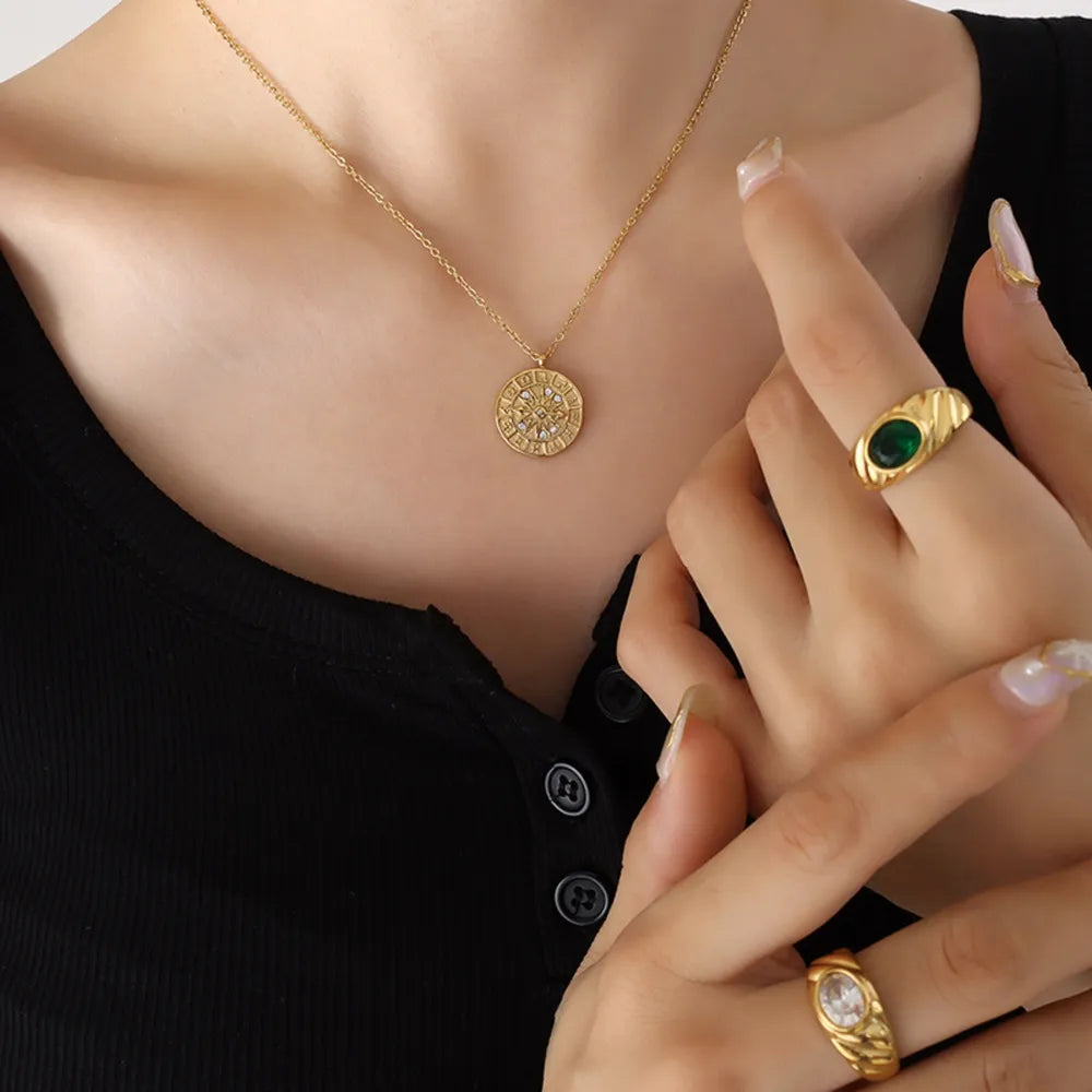 Zircon Titanium Steel Timepiece Shape Necklace - V.I.P Digital Presence