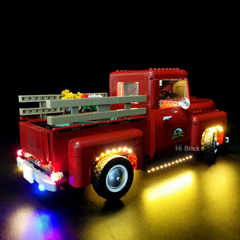 lighting is compatible with LEGO 10290 retro pickup truck car versatile creative remote control building block LED light - V.I.P Digital Presence