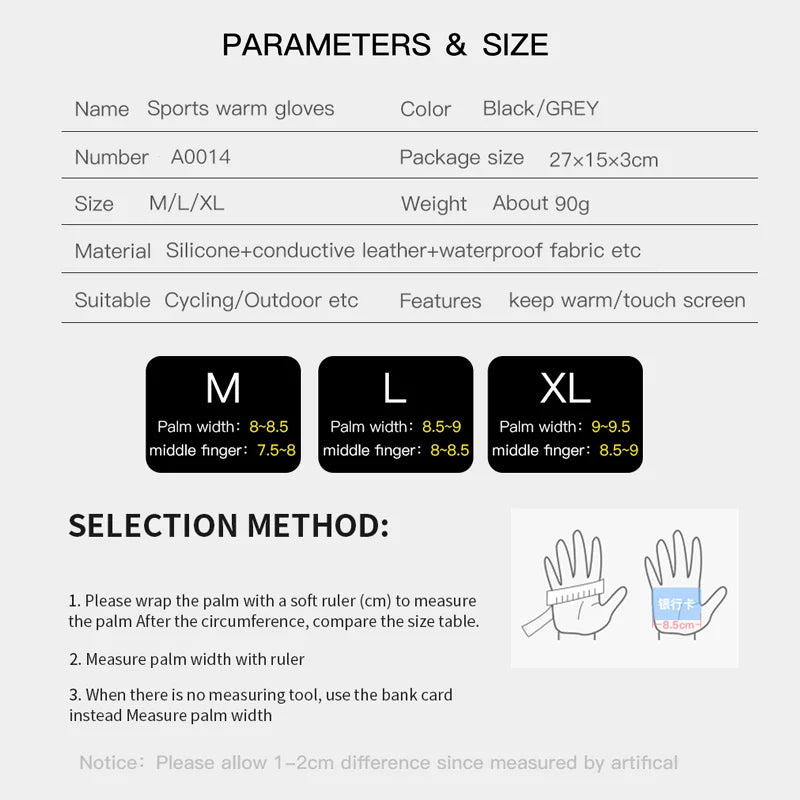 Outdoor warm cold windproof riding gloves touch screen windproof and anti-skid women's velvet full finger gloves - V.I.P Digital Presence