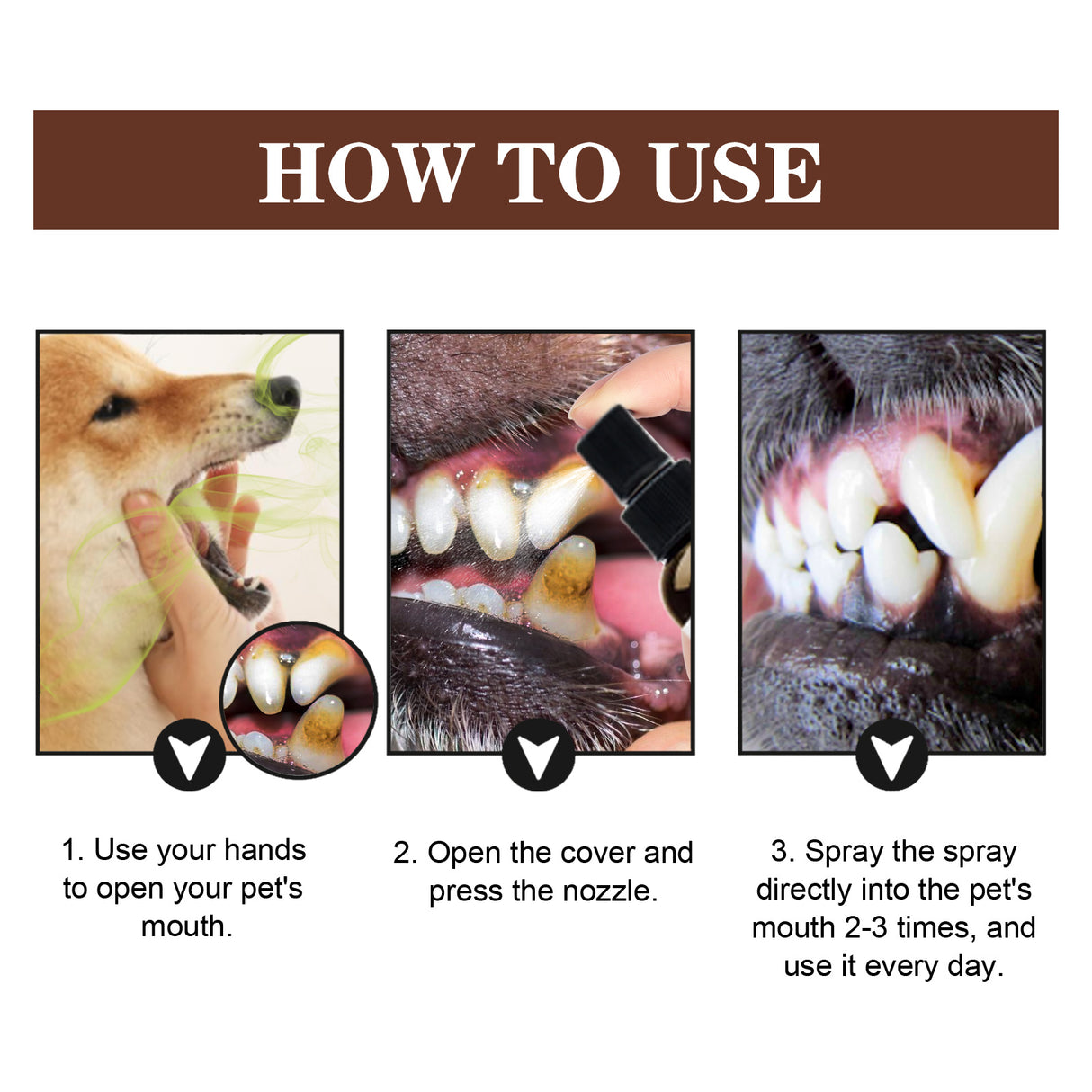 Pet Tooth Cleaning Spray, Cats And Dogs Removal Tartar Stains Bad Breath Oral Cleaning Spray - V.I.P Digital Presence