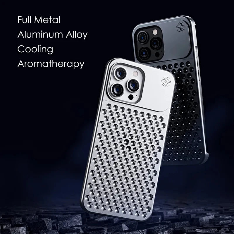 Calentadores de teléfono de metal para iPhone 13, 12, 14, 15 Pro Max Plus, accesorios de aluminio para el hogar