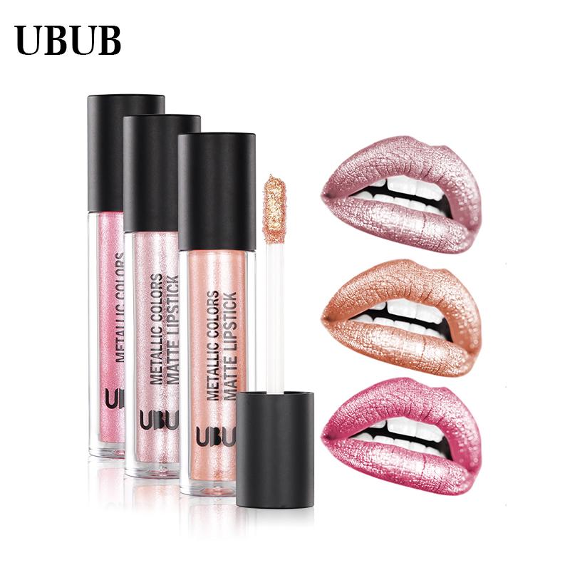UBUB 12 Colors Glitter Metallic Lip Gloss Matte Waterproof Lip Stick Moisturizing Liquid Lipstick Makeup Cosmetic - V.I.P Digital Presence