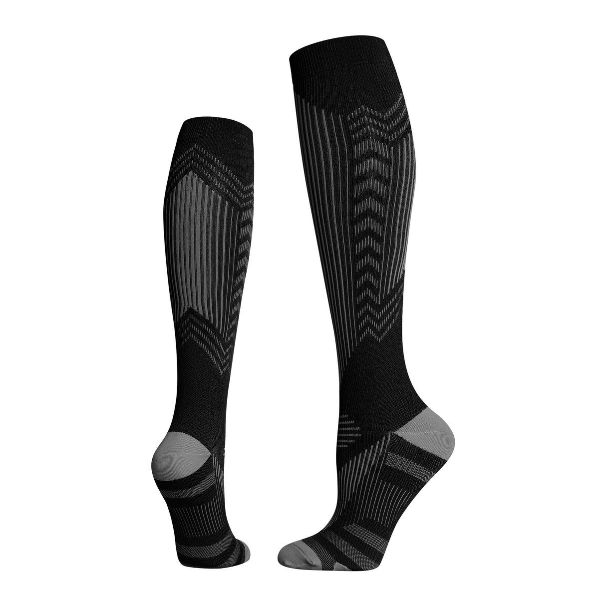 Calcetines de presión deportivos profesionales, calcetines altos para correr, saltar la cuerda, calcetines de compresión para ciclismo con rayas reflectantes por la noche