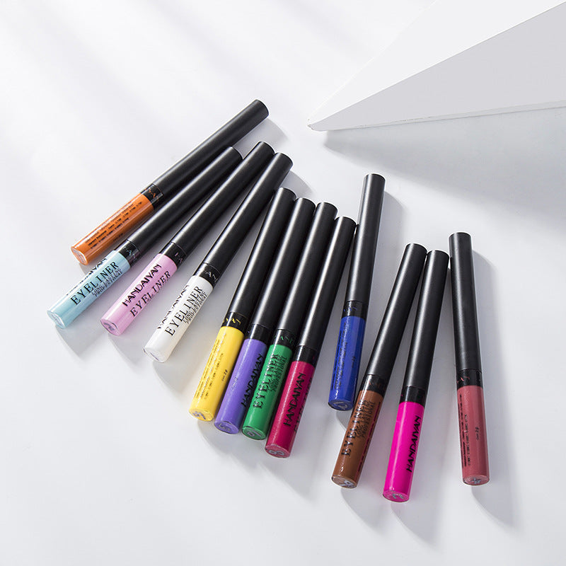 Color Eyeliner Matte Quick Drying Liquid Eyeliner Does Not Smudge 12 Boxes - V.I.P Digital Presence