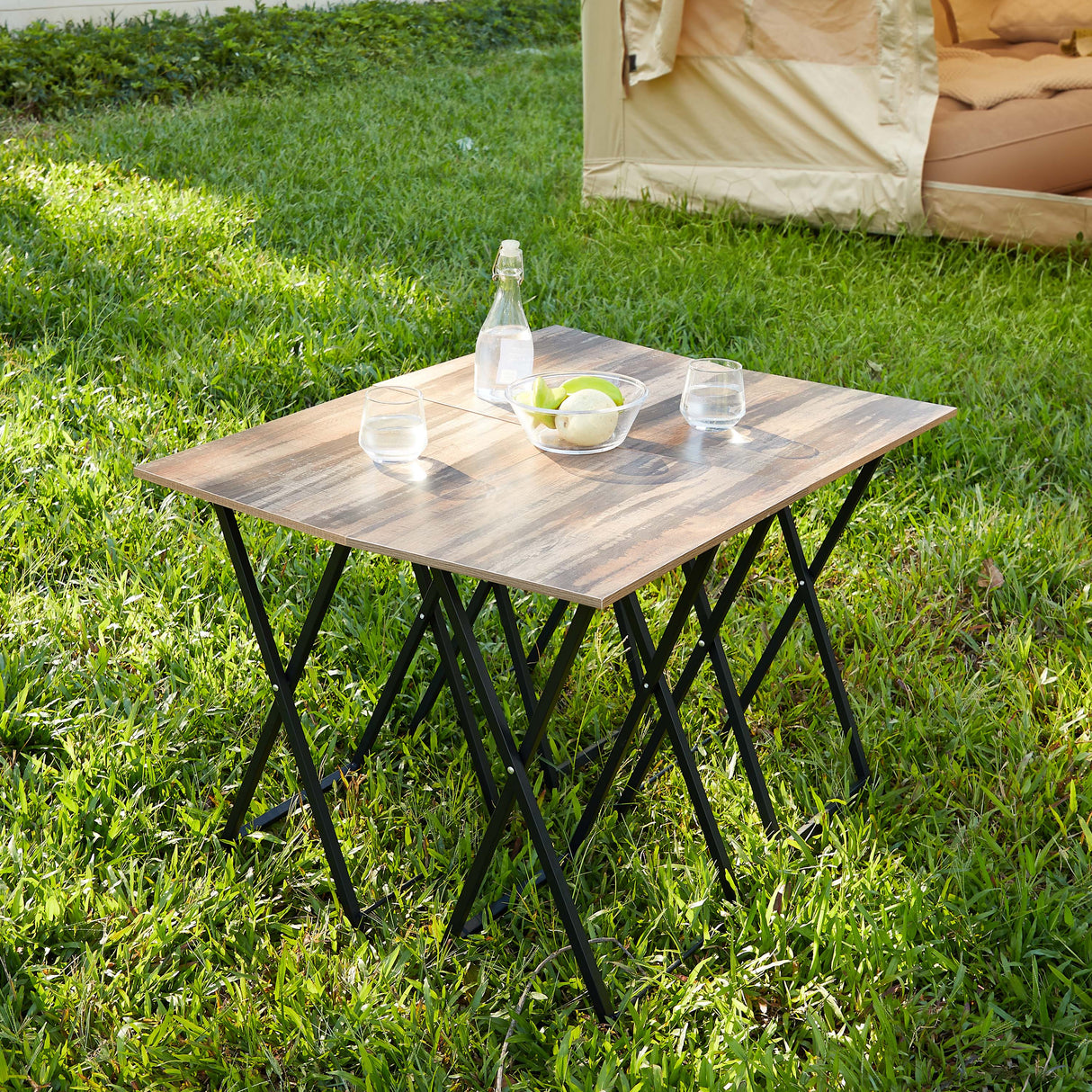 TV Trays for Eating Set of 4 with Stand,Folding TV/Snack Tray Table Set,Folding TV Dinner Tables for Small Space - V.I.P Digital Presence
