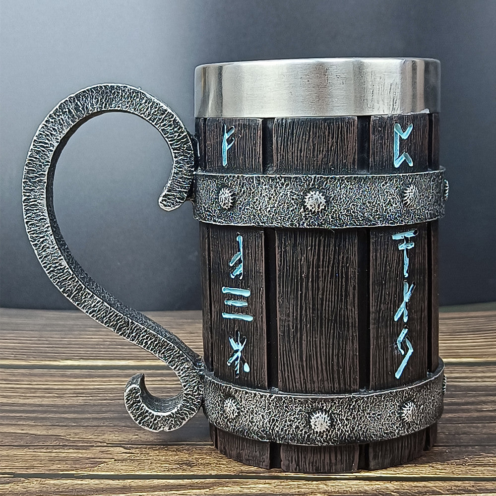 Wooden barrel beer cup personalized bamboo barrel mug large capacity bar cup - V.I.P Digital Presence