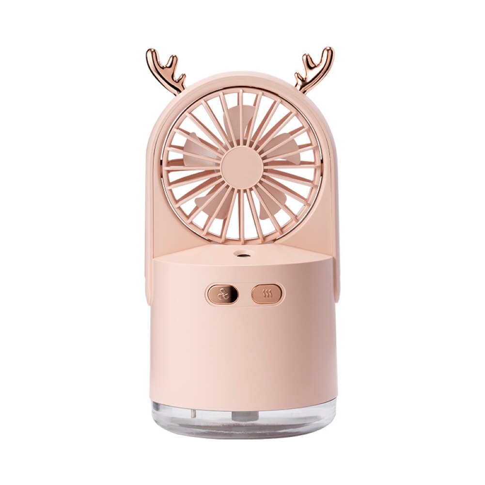 3-in-1 Deer USB Rechargeable LED Desktop Air Humidifier 3 Speed Cooling Fan Elegant humidifier Face Steamer Hydrates skin Spray - V.I.P Digital Presence