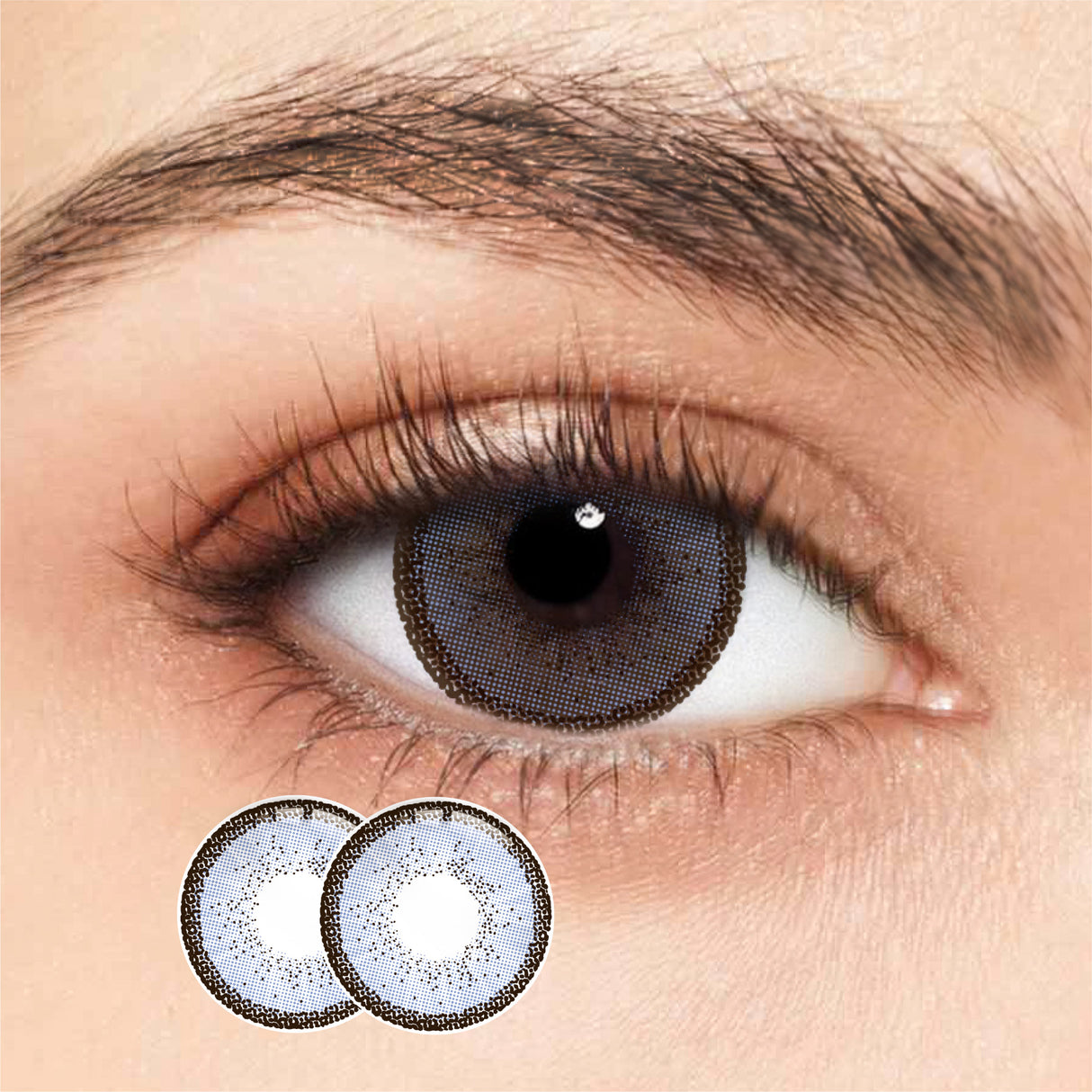 1Pair FDA Certificate Eyes Beautiful Pupil Colorful Girl Cosplay Contact Lenses MY WAY BLUE - V.I.P Digital Presence