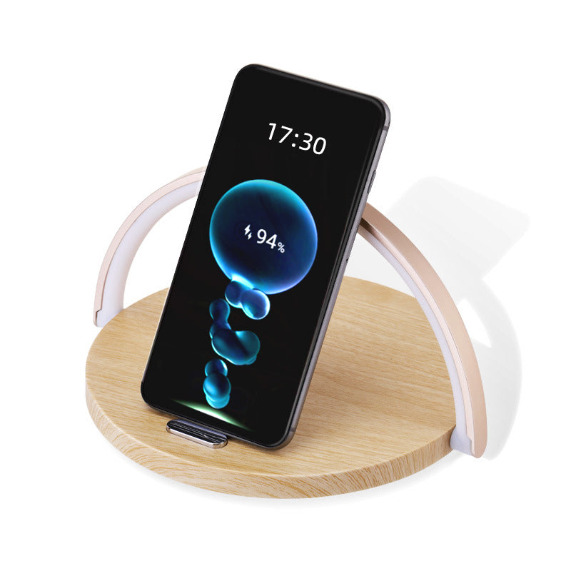 Rainbow Light Wireless Charging Home Desktop Circular 15W Fast Charging Night Light Phone Stand 3-in-1 - V.I.P Digital Presence