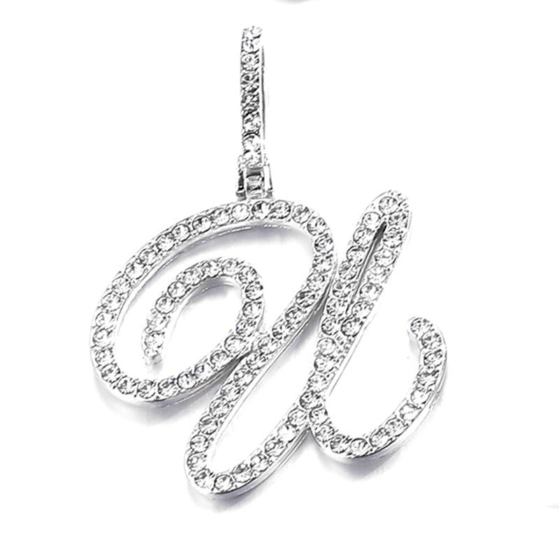 Hip hop accessories grass letter pendant melon seed buckle Cuban chain accessory - V.I.P Digital Presence