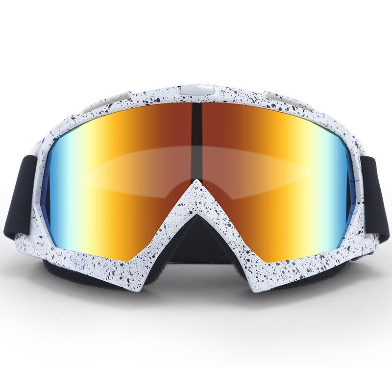 Gafas de motociclista para exteriores, mascarilla facial, para montar a caballo al aire libre, resistentes al viento, al polvo, para esquí de fondo y casco.
