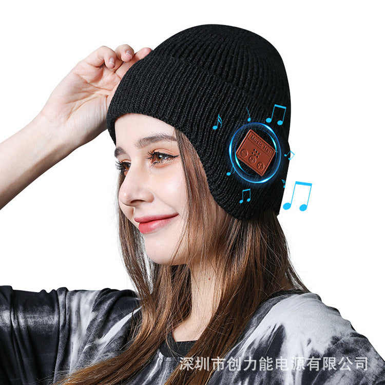 Wireless 5.0 Bluetooth Headset Cap Outdoor Warm Music Wrap Ear Cap - V.I.P Digital Presence