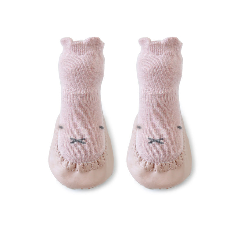 Baby Floor Shoes And Socks Soft Bottom Mid-Tube To Prevent Korean Style Super Cute Cartoon Baby Toddler Socks Shoes - V.I.P Digital Presence