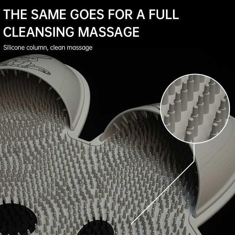 Silicone rabbit rub foot artifact bathroom anti-slip mat rub back massage pad rub bath wash feet to dead skin shower mat - V.I.P Digital Presence