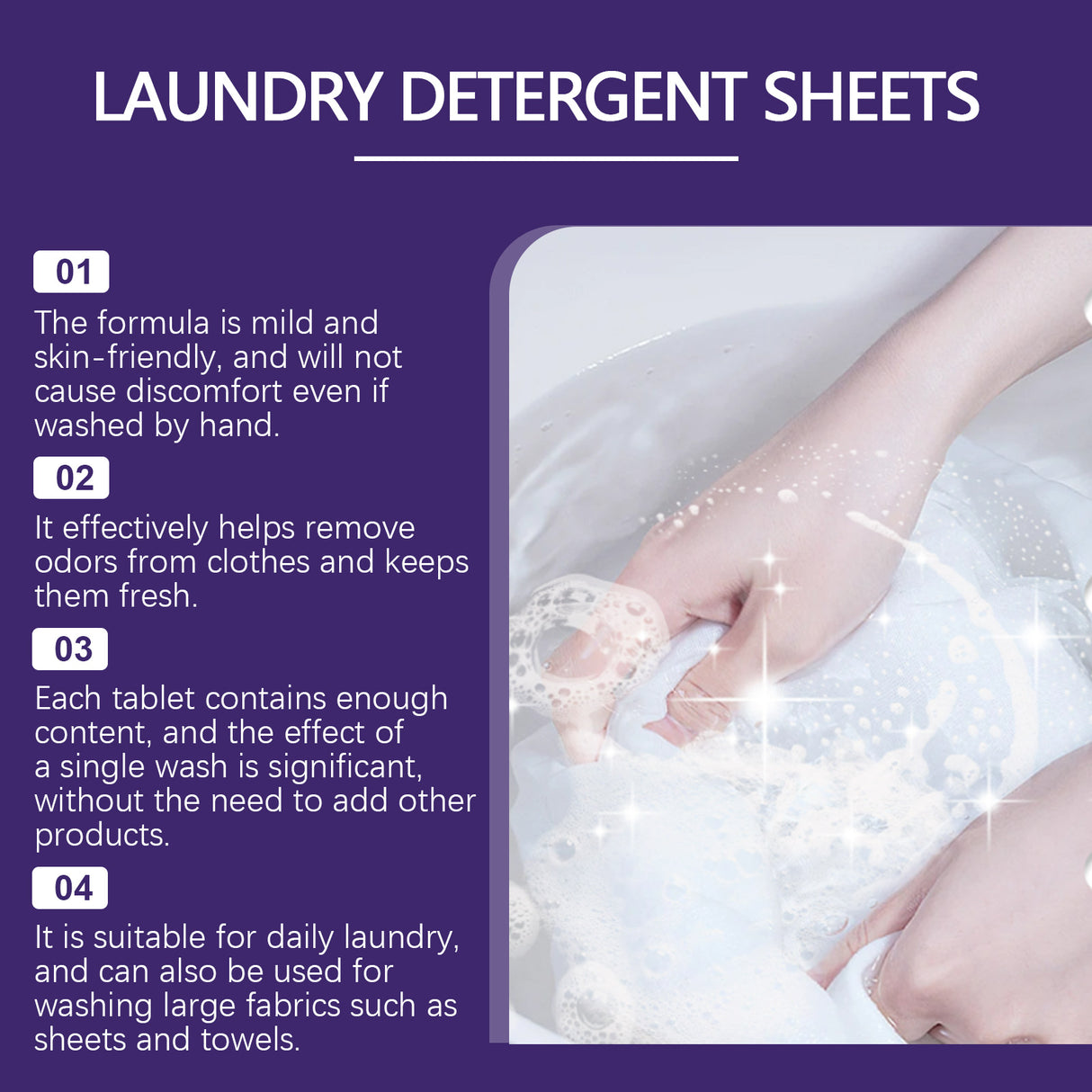 Laundry Detergent Gently Cleans Clothes Decontamination Long-Lasting Fragrance Cleaning Laundry Bubble Paper - V.I.P Digital Presence