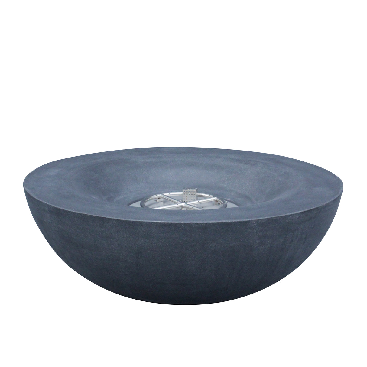 42 Inch Outdoor Concrete Propane gas Fire Pit bowl in Dark Gray color - V.I.P Digital Presence
