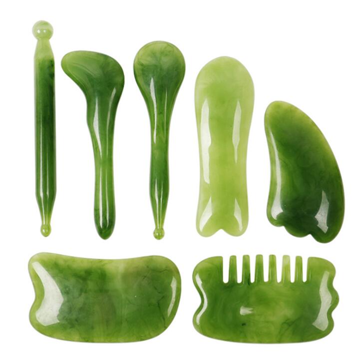 Jade Face Roller Gua Sha Massager Natural Real Stone Scraper Care Massage Tools Face Gouache Skin - V.I.P Digital Presence