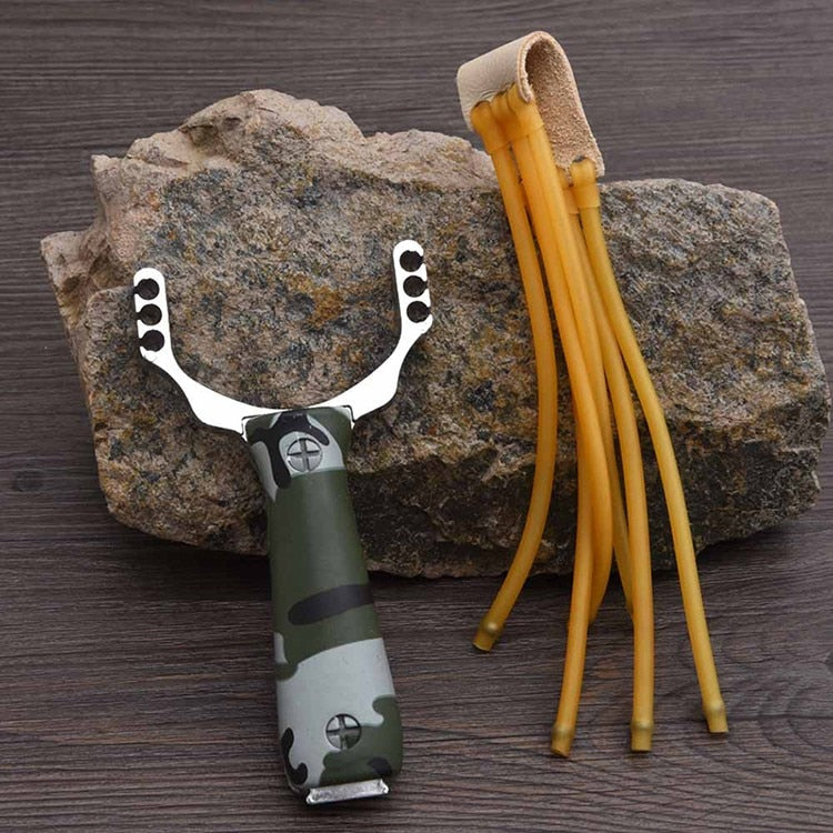 Slingshot Shooting Hunting Slingshot Three Card Six-strand Stainless Steel Slingshot - V.I.P Digital Presence
