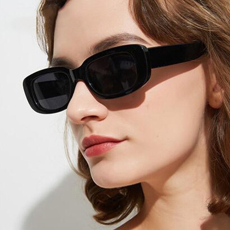 Trend Small Frame Sunglasses Female Square Sunglasses Olive Green Colorful Ins Street Shot Glasses