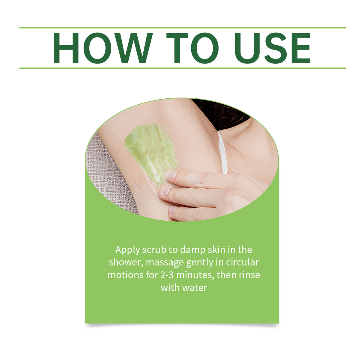 Exfoliante desintoxicante de té verde para axilas, exfoliante para estudiantes, hombres y mujeres, blanqueamiento de axilas, rejuvenecimiento de articulaciones, hidratante.
